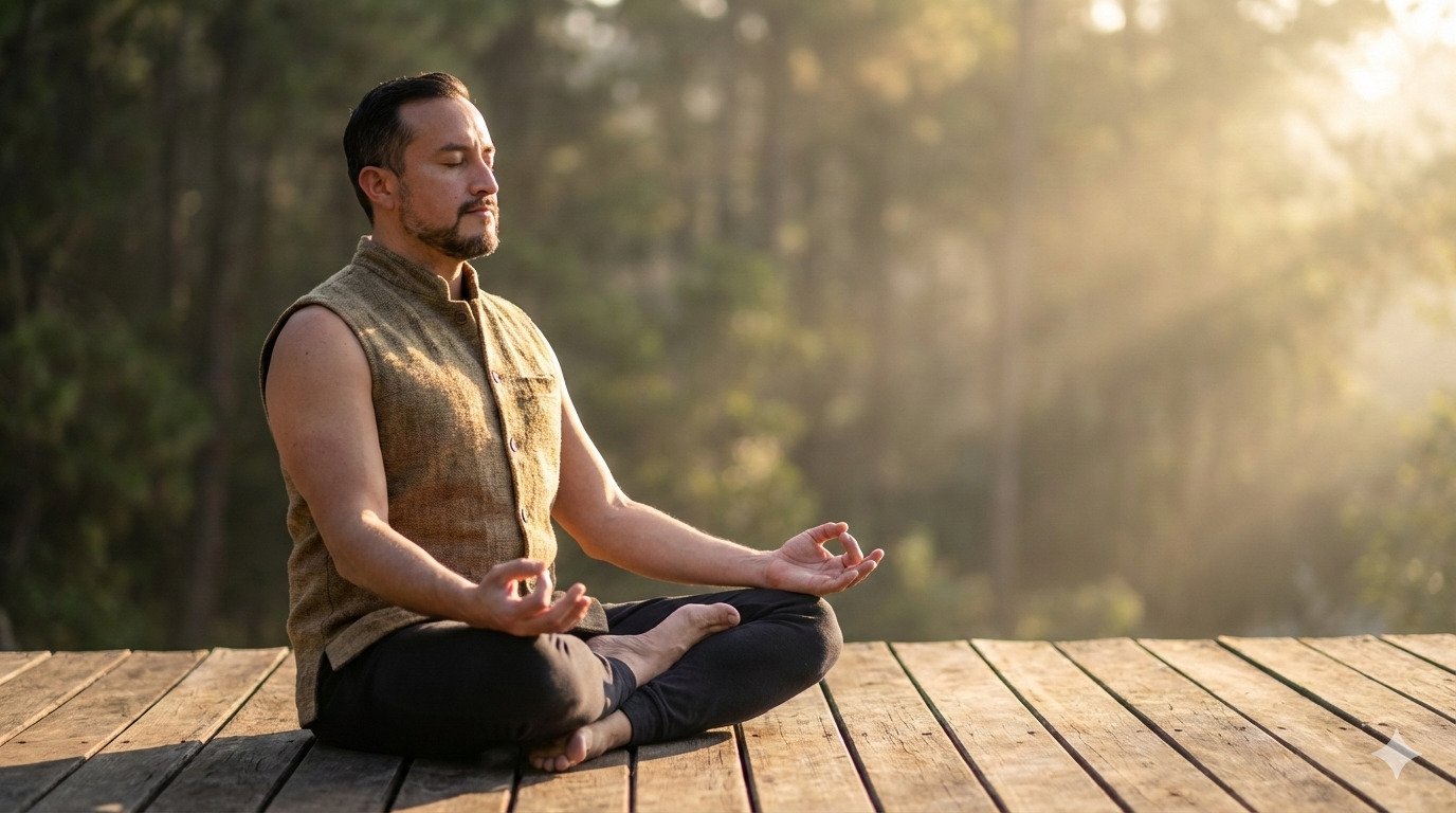 Dr. Rama yoga posición meditación